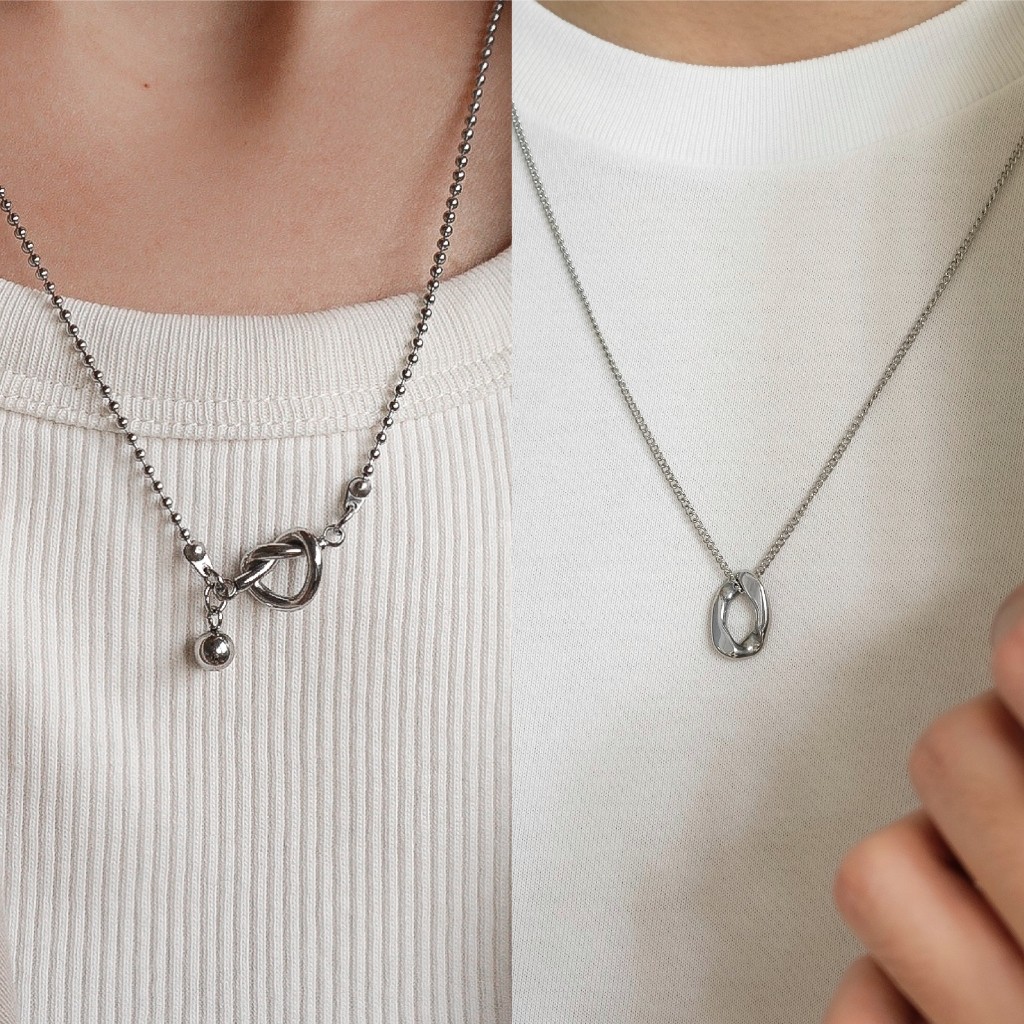 Arnae Archive — Signature Pendant / Promise Knot Neklace — Kalung Couple Unisex Stainless Steel Prem
