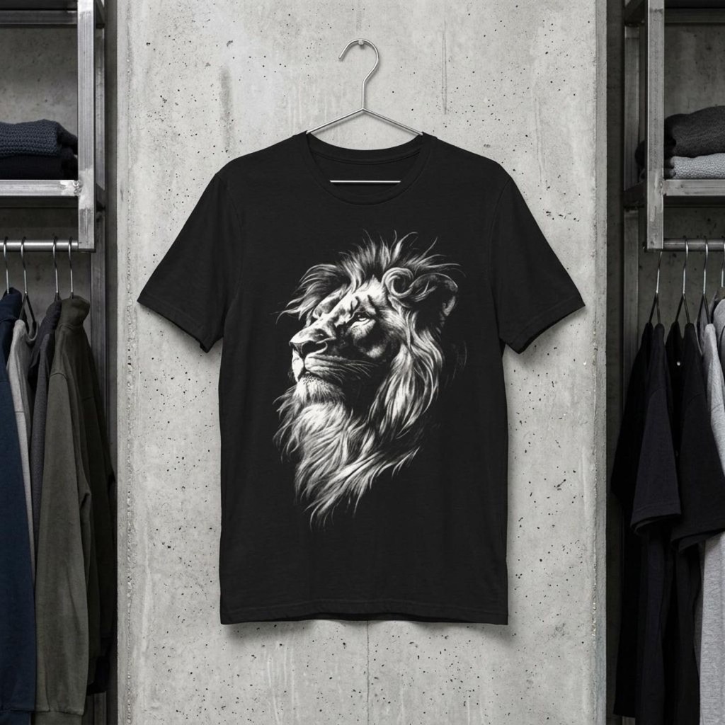 Majestic Lion Graphic Tee: Big Cat Lover Gift, Zoo Animal T-Shirt, African Safari Shirt, King of the