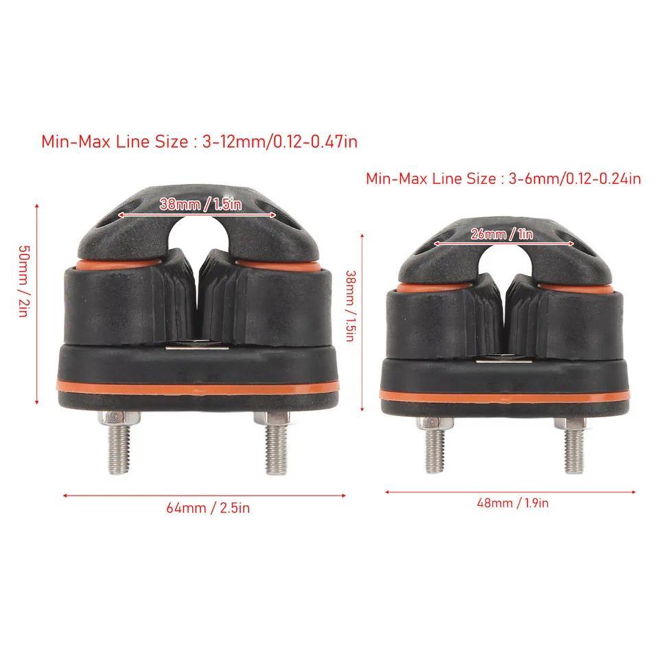 Boat Cam Cleat Fast Entry Ball Bearing Cam Splint Guide  Cable Loop Rope Cleat for Boats and Yats Ca