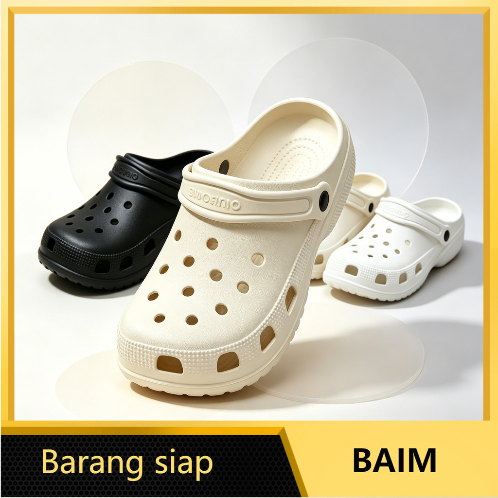 Sandal Taman Bernapas Desain Lubang Udara, Sol Empuk Peredam Getaran Cocok Travelling Pria Wanita