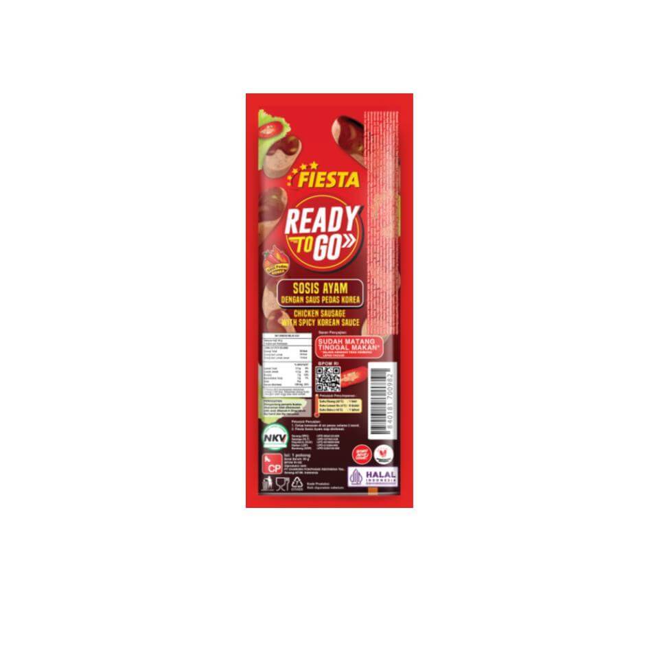 Fiesta Sosis Sapi dan Ayam Spicy Korean 60 gr