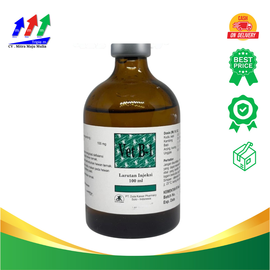 VET B1 100 ML DUTA KAISAR VET B-1 100 ML - Vitamin B1 Injeksi