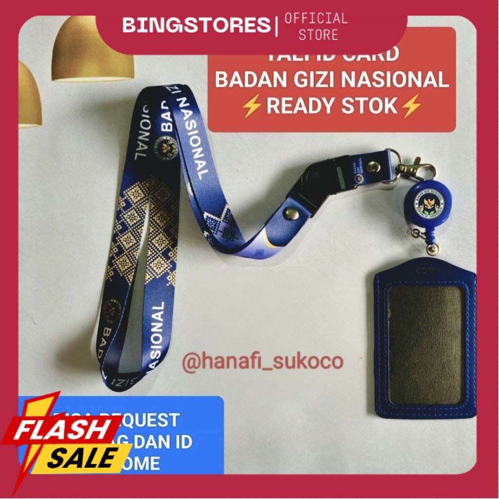 BGN Lanyard Badan Gizi Nasional tali id card BGN [READY STOK] satuan HSDB