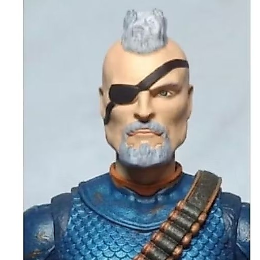 Custom Headsculpt Mohawk Deathstroke For Mcfarlane, Mezco, ETC