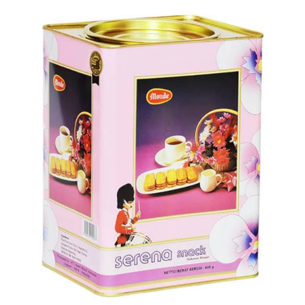 Monde Serena Snack Kaleng 600gr Renyah Gurih Cemilan Favorite    BERKUALITAS