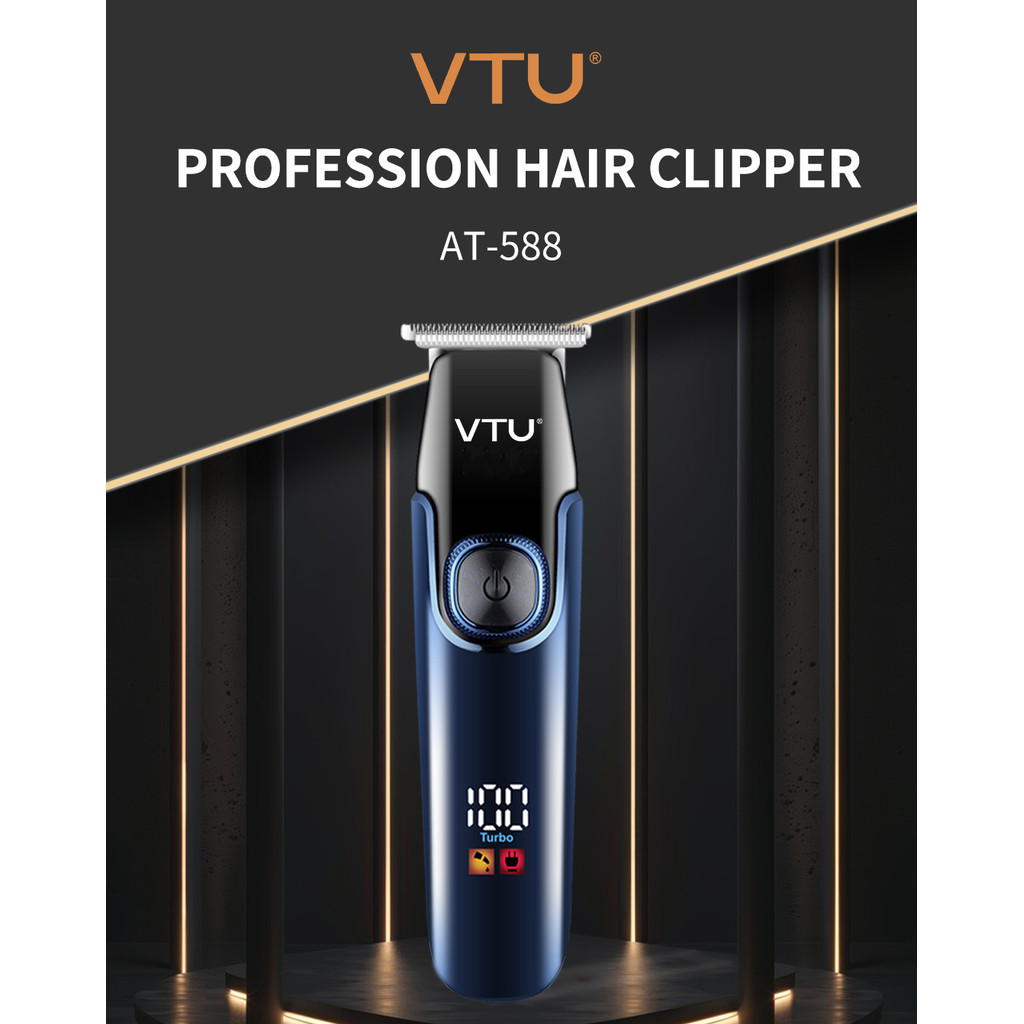 VTU Rechargeable Hair Clipper VT-588   Potong rambut Anda sendiri