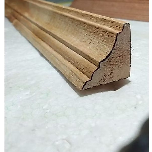 GROSIR list profil plafon lebar profil 4cm panjang 2 meter dekorasi rumah dari kayu