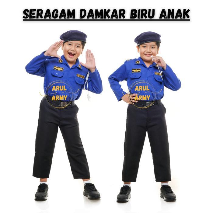 salePROMO BAJU SERAGAM DAMKAR ANAK SERAGAM SEKOLAH TK PAUD PEMADAM KEBAKARAN DAMKAR ANAK SETELAN DAM