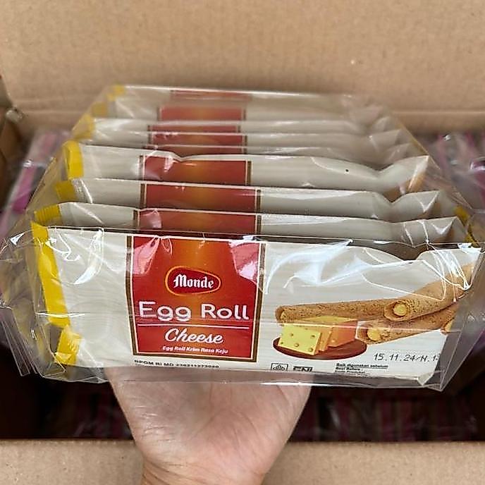 Murah Agen distributor makanan ringan cemilan snack biskuit wafer monde egg roll pack krim cheese ch