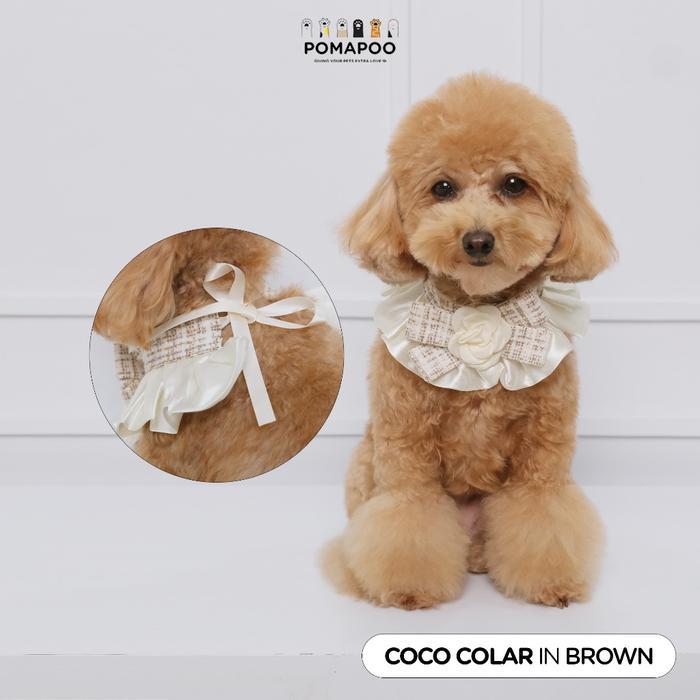 POMAPOO - Kalung Kucing dan Kalung Anjing Coco Collar - COCO BROWN, COLLAR - S