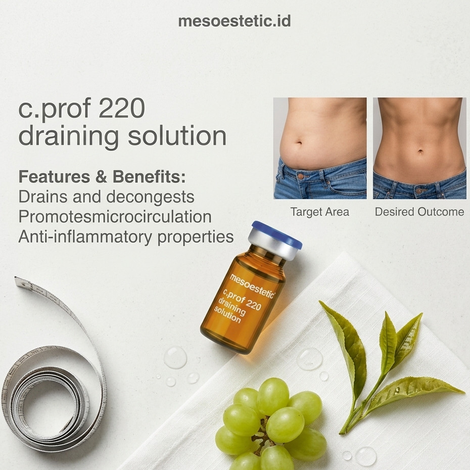 Mesoestetic C Prof 220 Draining Solution/ Fat Loss/ Slimming - 10ml Ecer