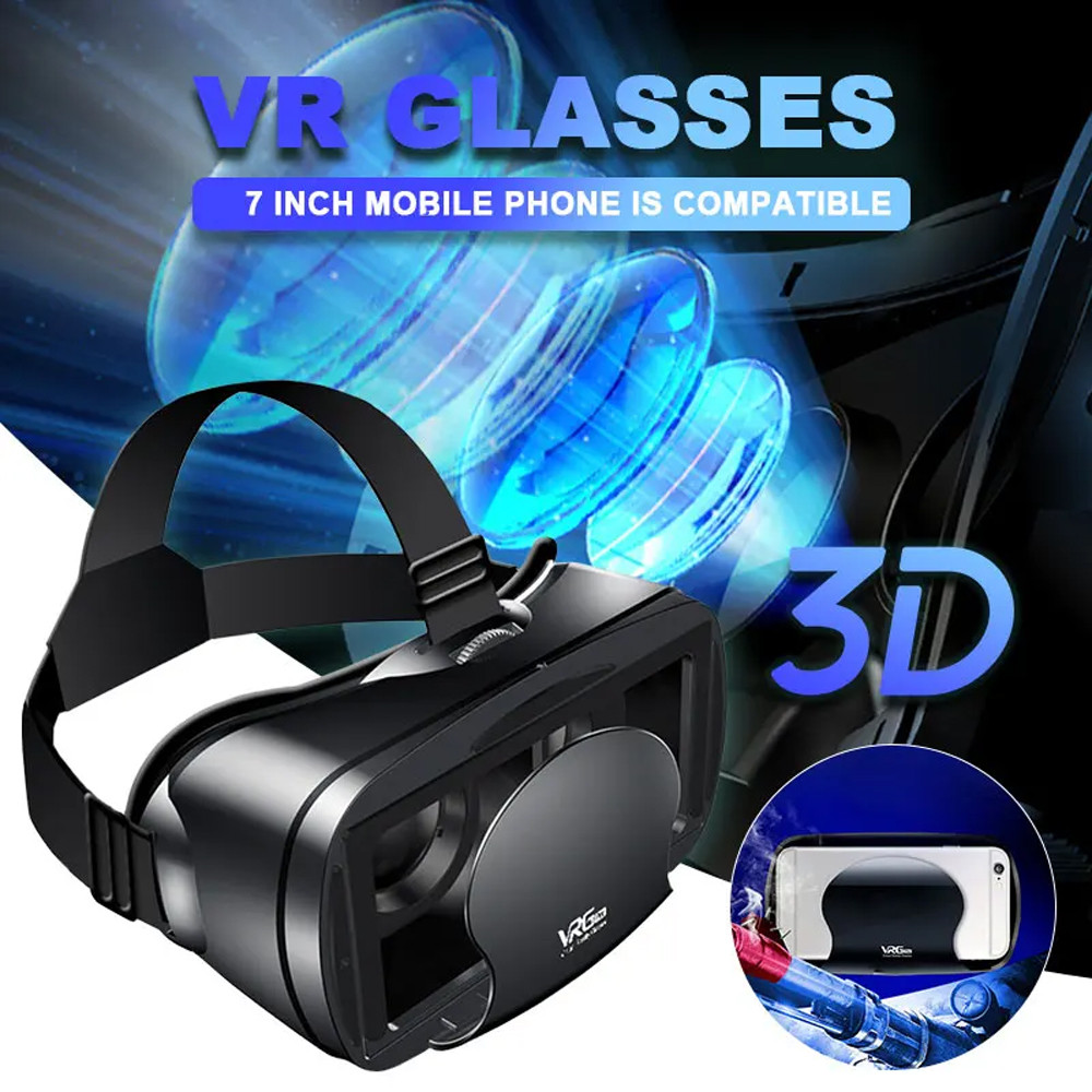 VRG VR Box 3D Virtual Reality Glasses Adjustable 7 Inch Smartphone - PRO