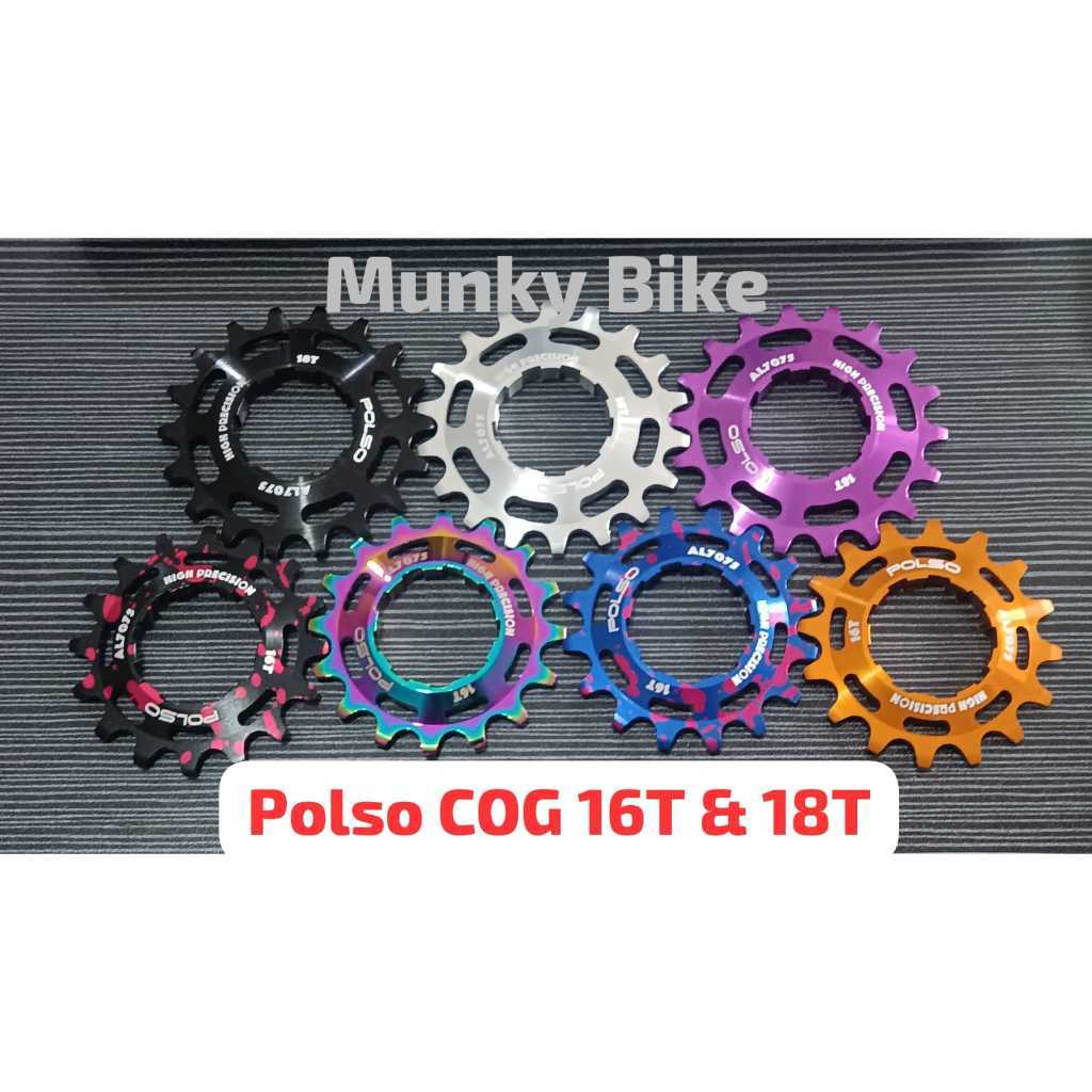 Foto Polso Adaptor Converter Lockring Single Speed COG Gear 16T 18T Alloy 7075 slup HG sepeda DJ BMX