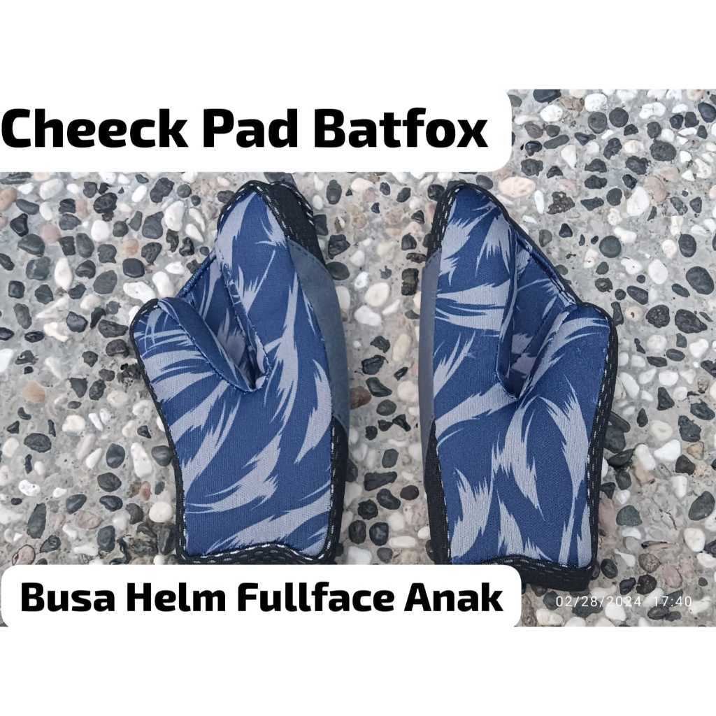 Foto BATFOX Kids Cheek Pads Fullface Helmet Pad Spons Busa Pipi Helm Sepeda Pushbike Anak Cheekpad Sponge