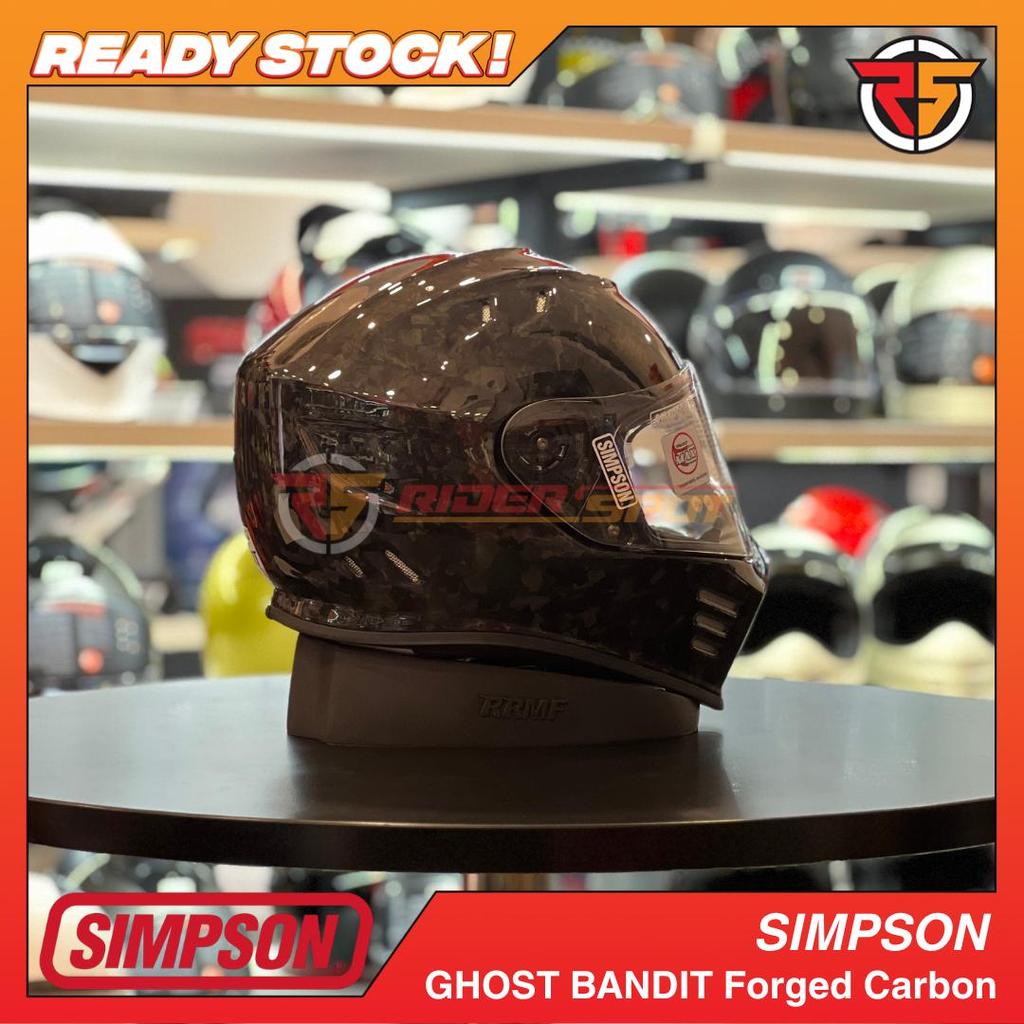 Helm Motor SIMPSON GHOST BANDIT Forged Carbon Modular Helmet Original USA