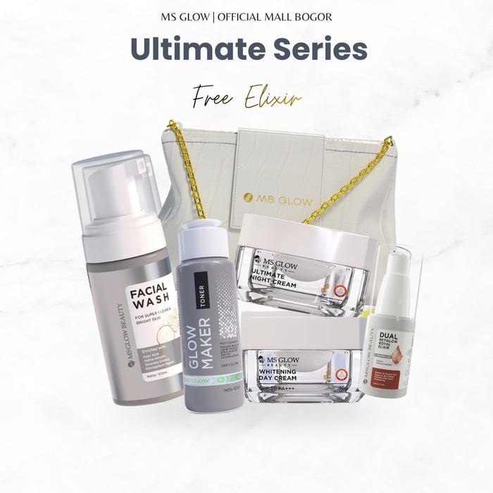 MS GLOW Paket Ultimate Ms Glow New Beauty Package 1 Facial Wash Day Cream Glow Maker Toner Ultimate 