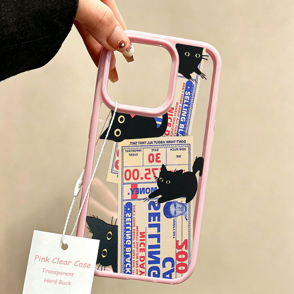 Acrylic Solid Color Case Untuk IPhone 17 16 15 11 12 13 14 Pro Max Transparent Anti Fingerprint Bump