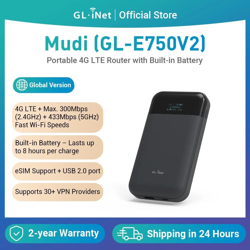 GL.iNet MU V2 (GL-E750V2) 750Mbps 1TB Max MicroSD with OpenWrt 4G LTE Router