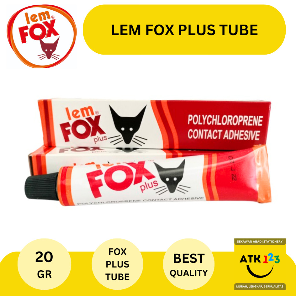 FOX Tube / Lem Kuning Lem Fox Plus Tube 20 gram