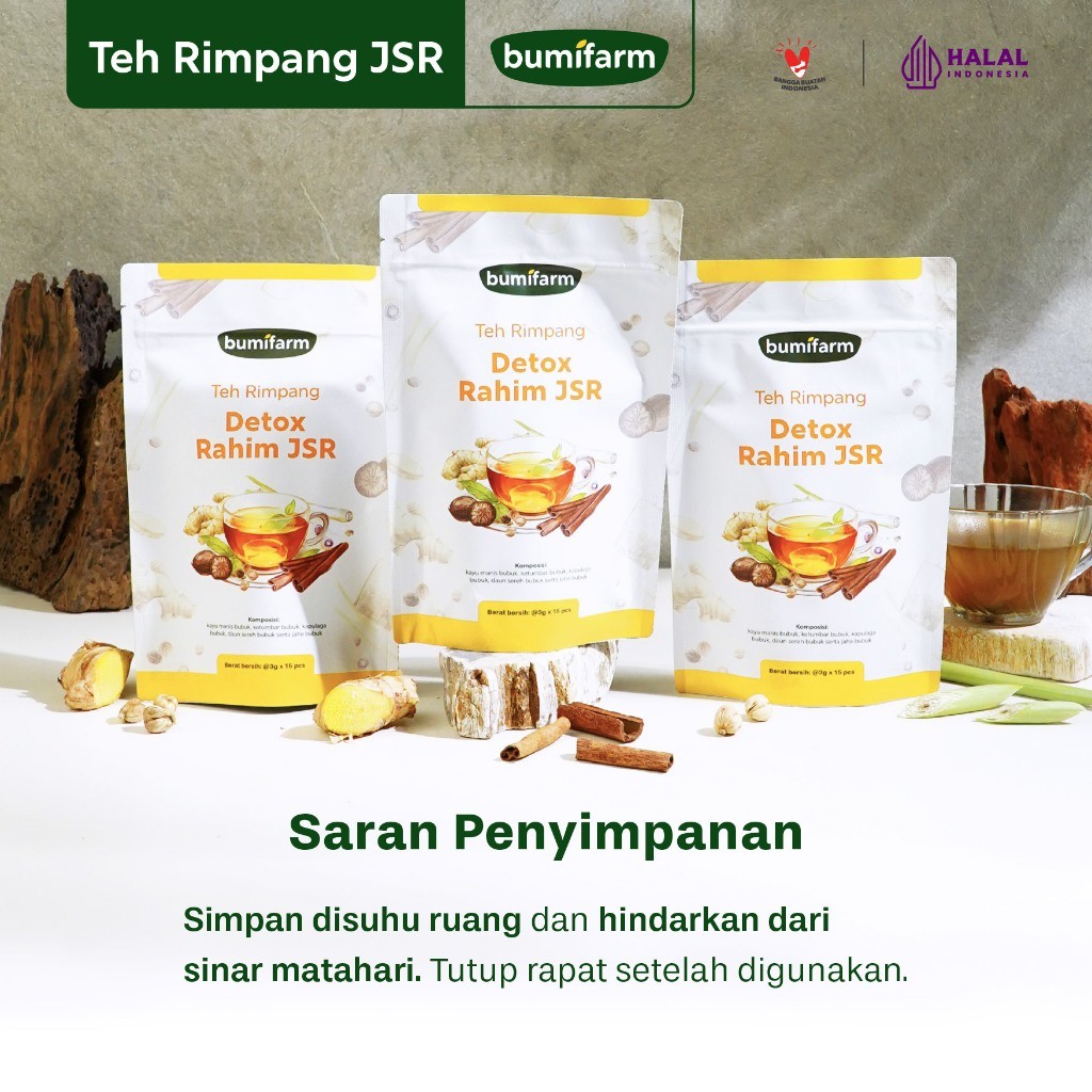 SM BUNDLING 3 Teh Rimpang Detox Rahim JSR dari BUMIFARM/ RESEP SEHAT JSR / RAMUAN JSR / REMPAH JSR  