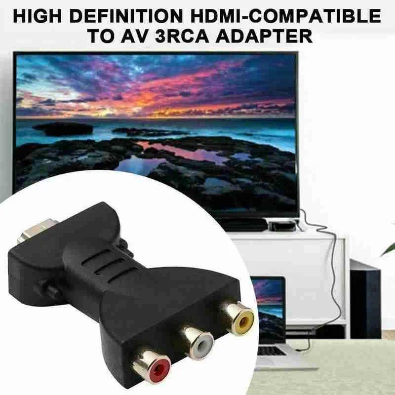 HDMI To AV Wire Connector AV gital Signal HDMI To 3 RCA Auo Adaptor Component Converter For PC Proje