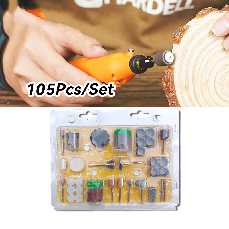 105pcs Aksesoris Mini Grinder Kit Set Cutting Wheel Mata Poles Potong Bor Sikat Mesin Mini Gerinda