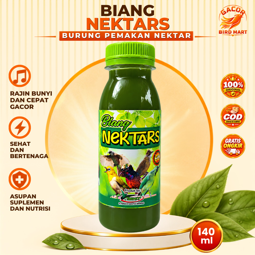 Biang Nektar 140ml Vitamin Gacor Pakan Nektar Protein Tinggi Tanpa Pemanis Original Gacor Bird Mart