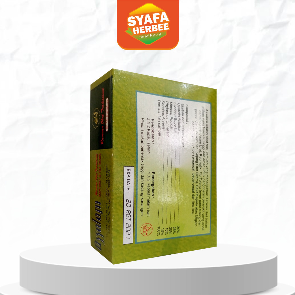 Jamu Herbal Asam Urat Assalam Box new asam urat bhanstore666
