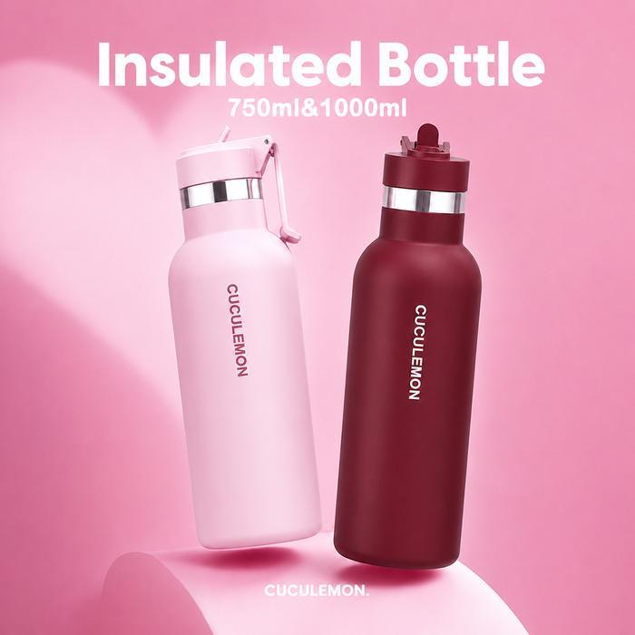 Cuculemon Tumbler Premium 1000ml Botol Minum Tahan Panas & Dingin Stainless Steel Anti Bocor Lapisan