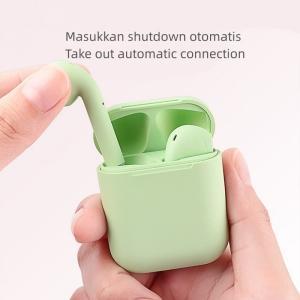 KLT Headset Bluetooth 5.0 inpods 12 Headphone Macron TWS Earphone True Wireless stereo HiFi Sentuh E