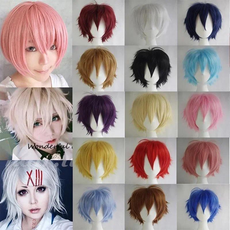 30CM 22 Colour Game Persona 5 Kurusu Akira Short Wig Cosplay Costume Heat Resistant  Hair Joker Amam