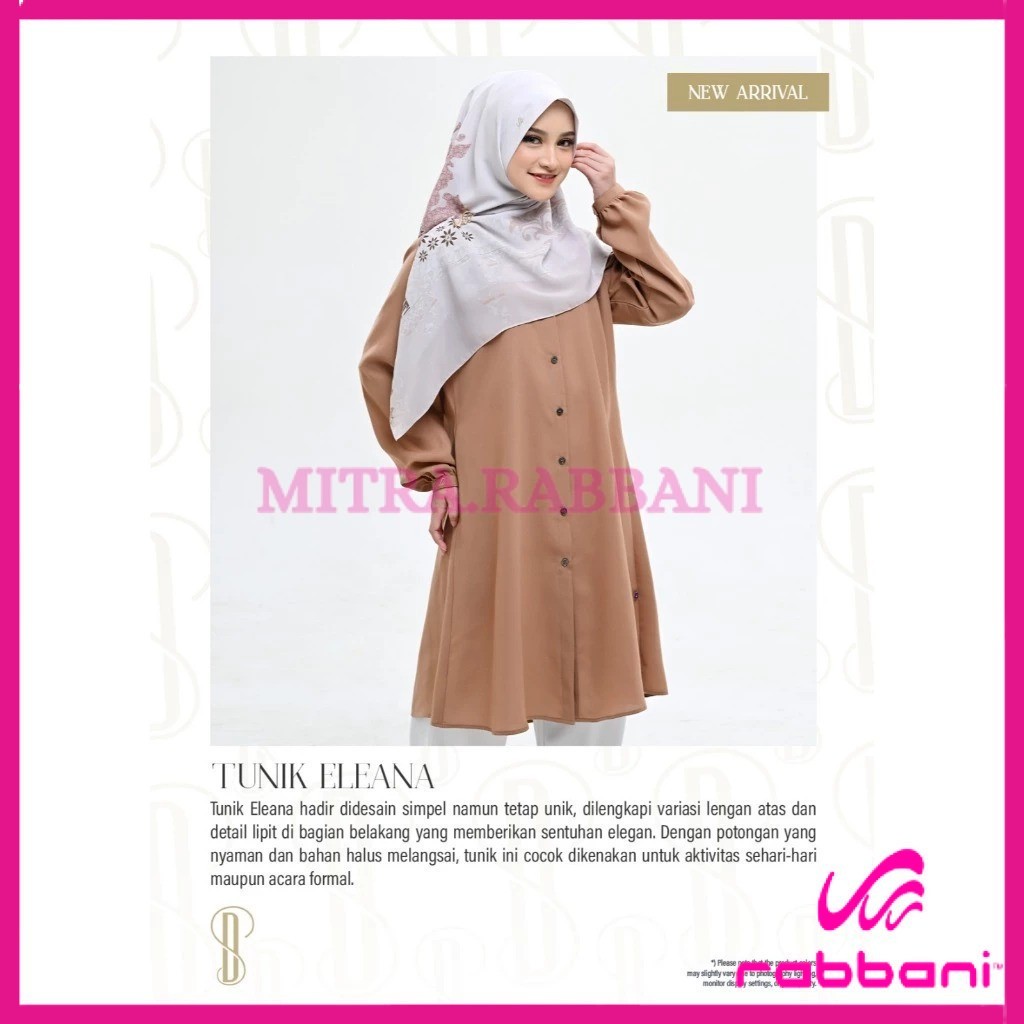 RABBANI ORI - Diskon Tunik Rabbani|Atasan Wanita Tunik Eleana Mitra Rabbani