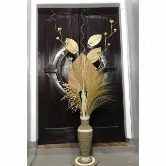 PROMO vas 50 best seller PAKET BUNGA KERING AESTHETIC /PAKET BUNGA KERING DAN VAS / DAUN KERING RUST