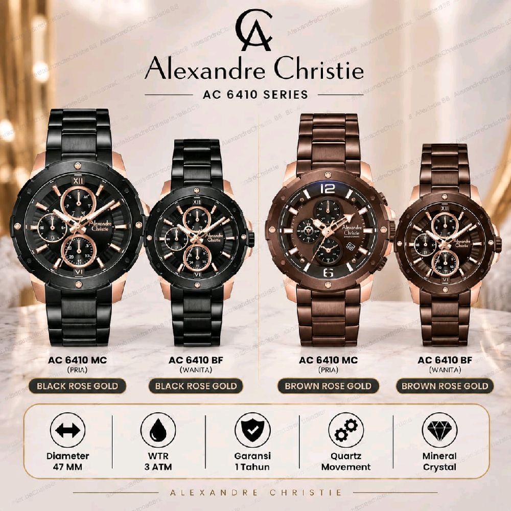 Jam Tangan Couple Alexandre Christie 6410 AC6410MC AC 6410 | Original Stainless Watch