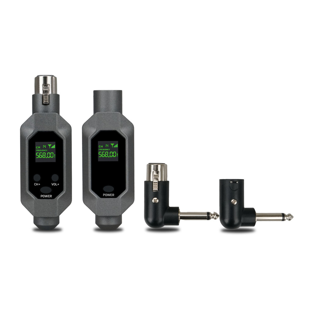 Wireless Microphone System XLR Mic Converter Adapter UHF Automatic Transmitter Setup For Condenser D
