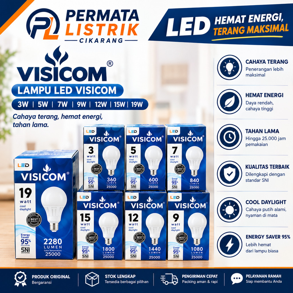 Lampu LED Visicom 12 Watt