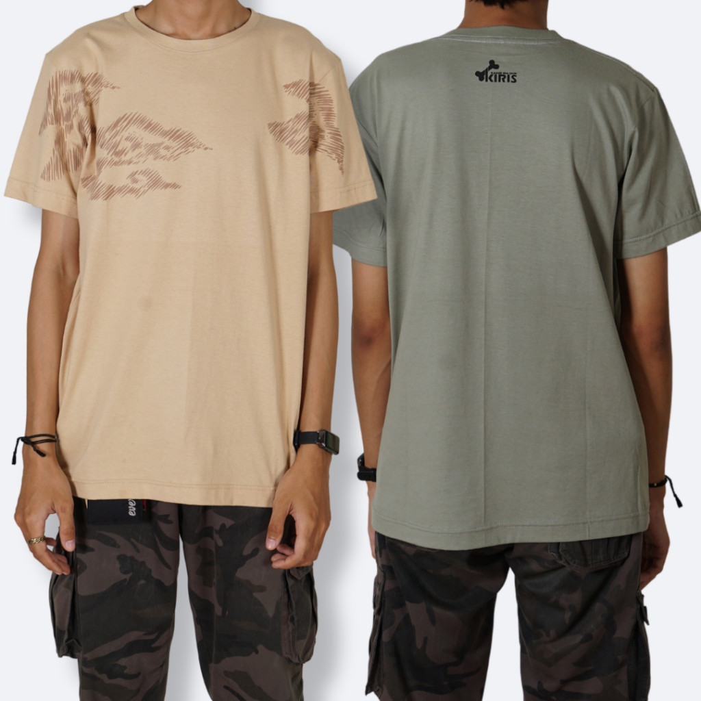 KIRIS Kaos Batik Kaos Original T-Shirt Khas Cirebon Batik Mega Mendung Shiki DSC ABK