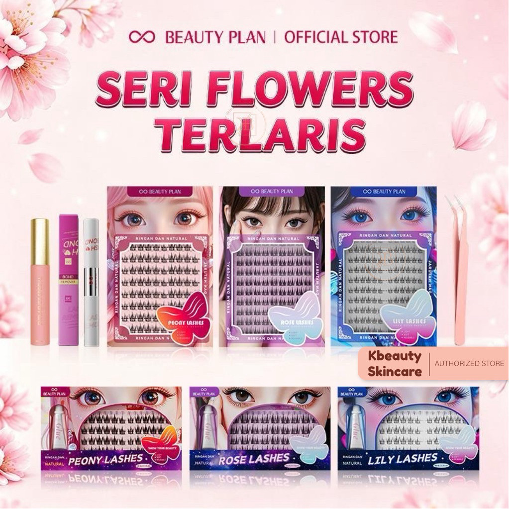 Beauty Plan Bulu Mata Seri Peony Individual Lashes Bulu Mata Palsu Bulu Mata Palsu Super Natural D C