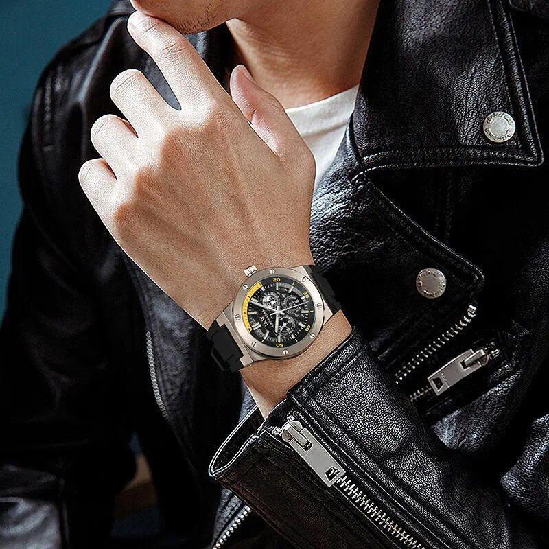 Carnival Brand IW High-End Series Luxury Imported Movement Mechanical Watch Men Sport Rubber Strap 5