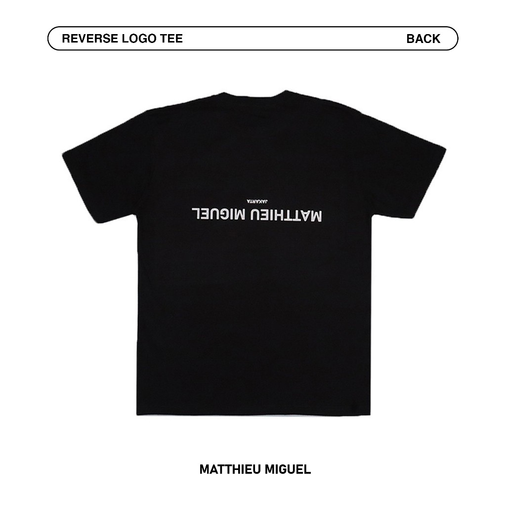 MATTHIEU MIGUEL - REVERSE LOGO TEE - BLACK