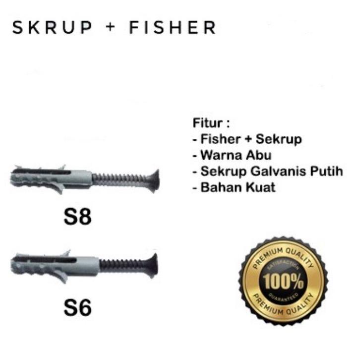 Sekrup + fisher s6 dan s8 - 6