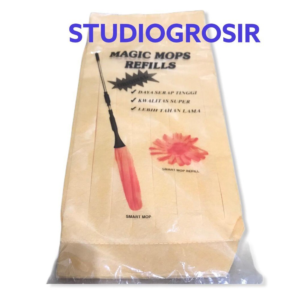 Refill Refil kain pel dorong kuning magic mop / smart mop Sunflower