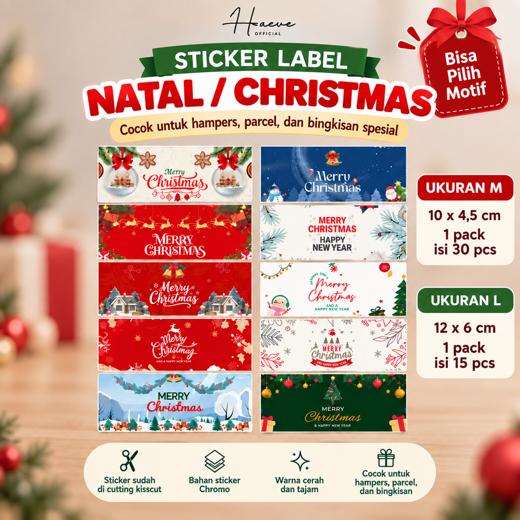 Sticker Label Natal Sticker Toples Kue Natal Cookies Jar Christmas Stiker Natal