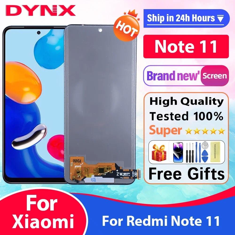 6.43" AMOLED For Xiaomi Redmi Note 11 LCD splay 2201117TG Tou Screen gitizer For Redmi Note 11 LCD R