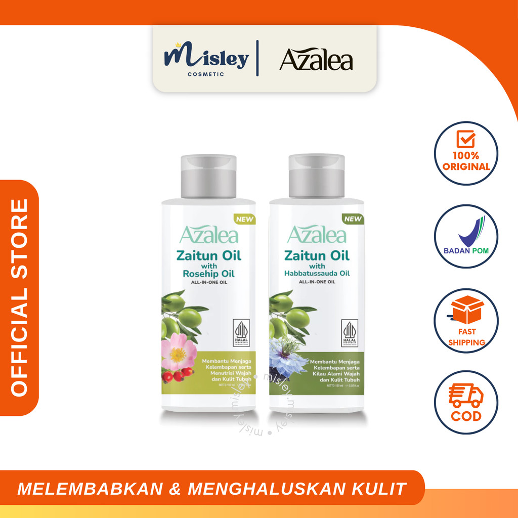 MISLEY - AZALEA Zaitun Oil with Habbatussaudah Oil | Rose Hip Oil - Minyak Zaitun Melembabkan Kulit