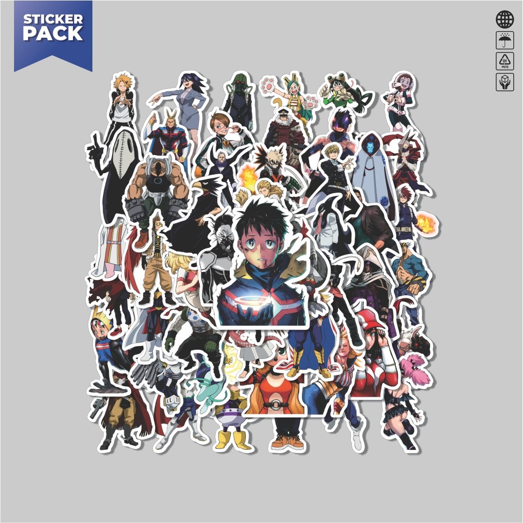 

[100PCS]Stiker Pack Stiker Anime My Hero Academia Japan Anime V17 Aesthetic Vinyl Anti Air Dekorasi Sticker Laptop Buku Journal Koper Helm Casing HP Gitar Helm Skateboard