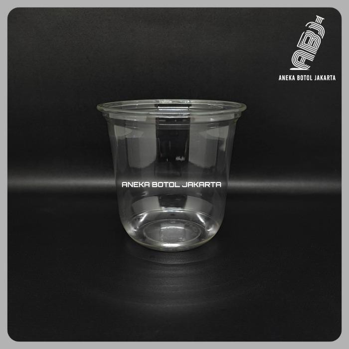 [TERLARIS] Cup plastik PET 12 oz oval tebal / Gelas Plastik PET oval 12 oz tebal - Cup aja[TERLARIS 