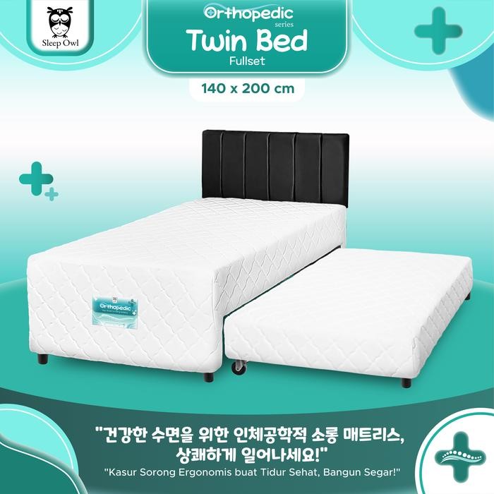 PROMOSLEEP OWL SPRINGBED 2in1 Orthopedic Rebonded 140 x 200 | Kasur Sorong Anak 2 IN 1 - KELENGKAPAN