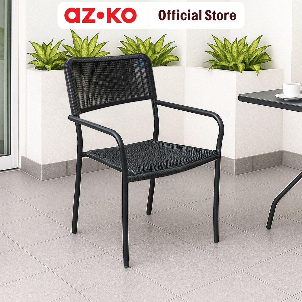 AZKO Soleil Grande Kursi Teras Rattan Balcony Chair Kursi Outdoor Serbaguna Furniture Rumah Tempat D