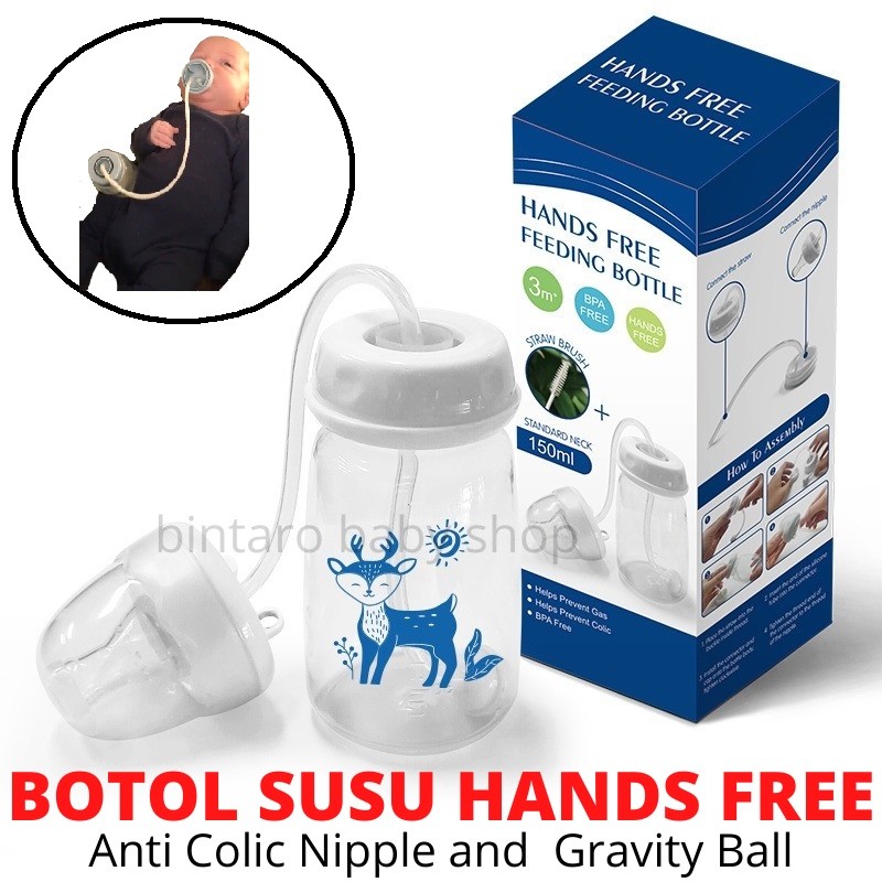 junghimarket - HANDS FREE BABY FEEDING BOTTLE BOTOL SUSU BAYI HANDS FREE